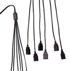 Kurt Adler 6 Port USB Extension Cord With 2 Amp Power Plug - Black -Toy Series Store adsz6hnntlyljyhr0ukw