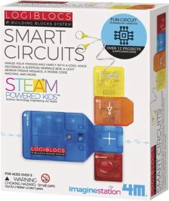 Toysmith 4M Logiblocs E-Building Blocks System Smart Circuits Kit