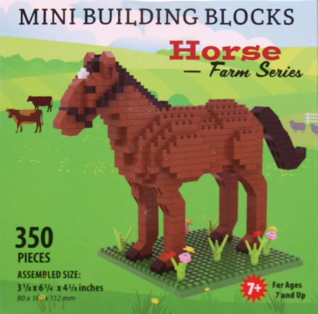 Mini Building Blocks - Farm Series - Horse 1 Mini Building Blocks - Farm Series - Horse