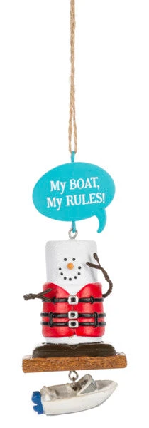 Smores Boating Ornament - My Boat, My Rules! 1 Smores Boating Ornament - My Boat, My Rules!
