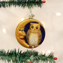 Owl In Moon Glass Ornament -Toy Series Store ayn19ye6cuevabhtupqz