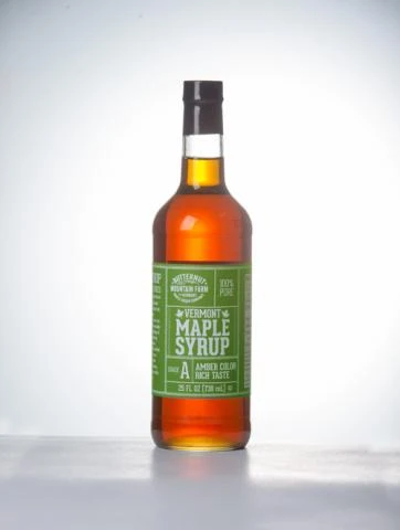 Amber Round Bottle Vermont Maple Syrup - 25 Oz 2 Amber Round Bottle Vermont Maple Syrup - 25 Oz - Image 2