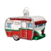 Travel Trailer Glass Ornament