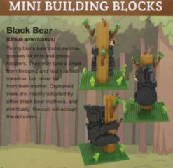 Black Bear On Tree Mini Building Blocks -Toy Series Store bolavm0hls7rzqudwqfx