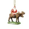 Santa Riding A Moose Vermont Ornament