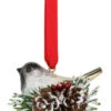 Chickadee In Pinecone Bell Ornament