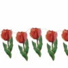 Wooden Tulip Garland - Red