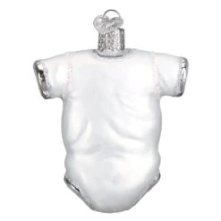 Babys First Christmas White Baby Onesie Glass Ornament -Toy Series Store cgyrqzfpbse82zvtlg7v