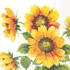 Ideal Home Range Colourful Sunflowers - Cocktail Napkins