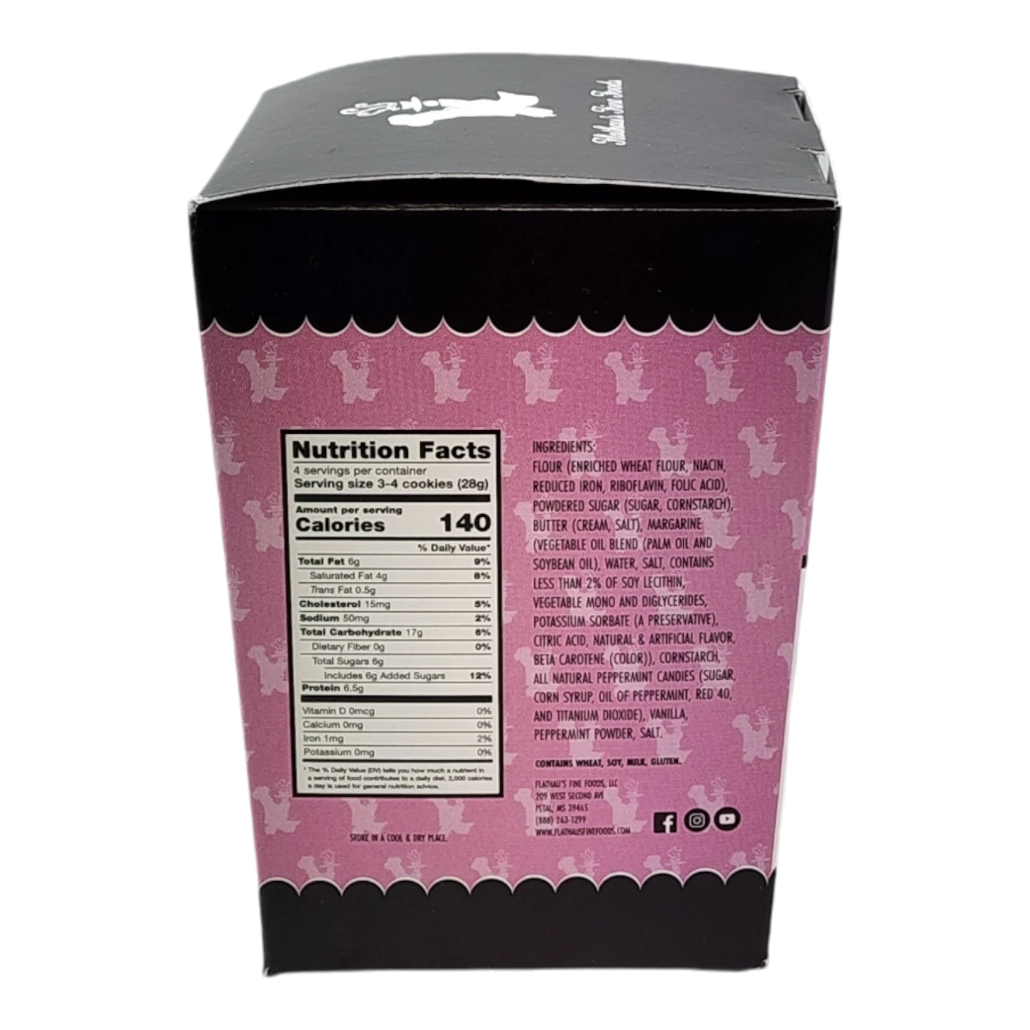 Flathau's Shortbread Snaps - 4 Ounce - Peppermint 3 Flathau's Shortbread Snaps - 4 Ounce - Peppermint - Image 3