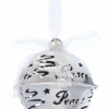 Kurt Adler Hanging Word Bell Ornaments - Silver -