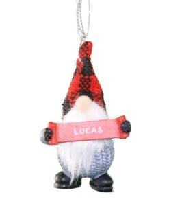 Personalized Gnome Ornament (Letters J-P) - Luke -Toy Series Store d075cvylb48edx2zs1an
