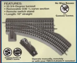 Lionel O-Gauge FasTrack O36 Right Hand Remote Command Switch 7 Lionel O-Gauge FasTrack O36 Right Hand Remote Command Switch -Toy Series Store ddfivxovryzsr3cix5y7