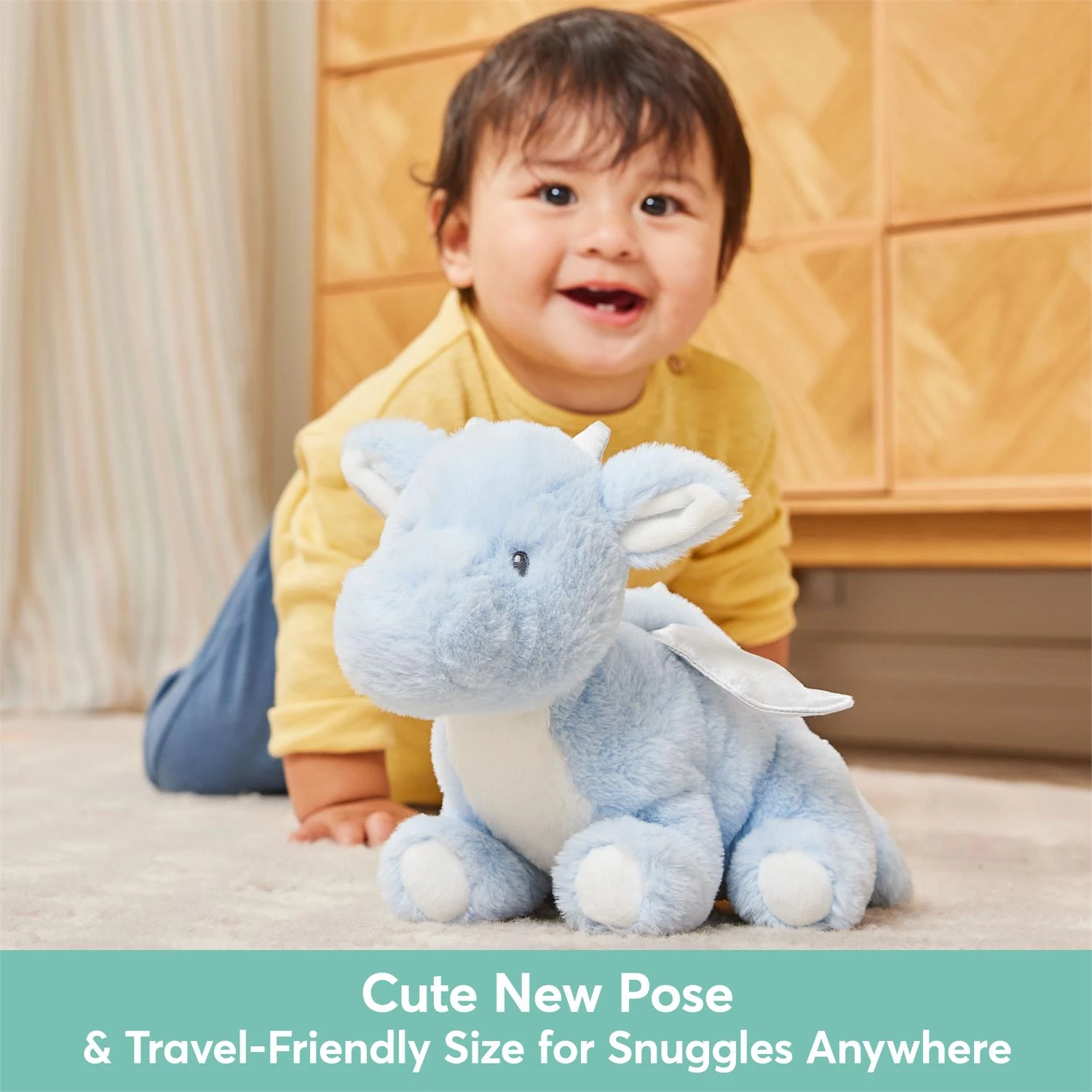 Zephie Blue Dragon Plush 4 Zephie Blue Dragon Plush - Image 4