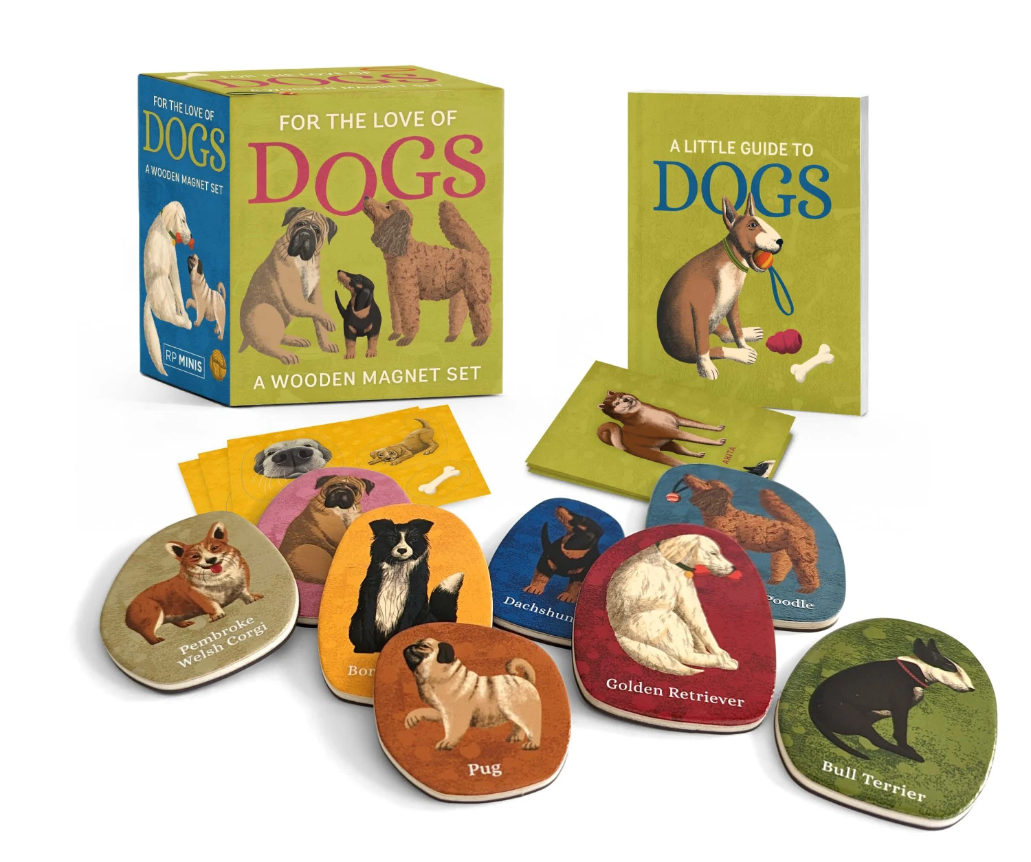 For The Love Of Dogs - A Wooden Magnet Set 1 For The Love Of Dogs - A Wooden Magnet Set