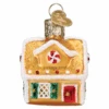 Gumdrop Mini Gingerbread House Glass Ornament