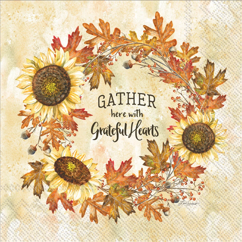 Gather Here Fall Days - Cocktail Napkin 1 Gather Here Fall Days - Cocktail Napkin