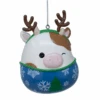 Kurt Adler Squishmallow Ornament - Ronnie With Reindeer Headband