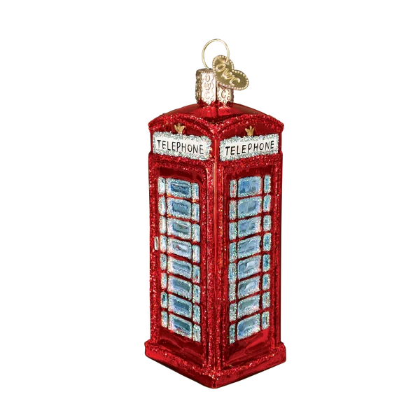 Old World Christmas English Phonebooth 2 Old World Christmas English Phonebooth - Image 2