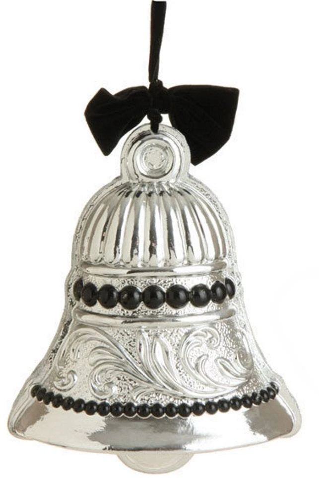 10 Inch Bell Ornament - Black 2 10 Inch Bell Ornament - Black - Image 2
