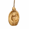 Modern Style Nativity Scene Ornament - Olive Wood - 2 Inch