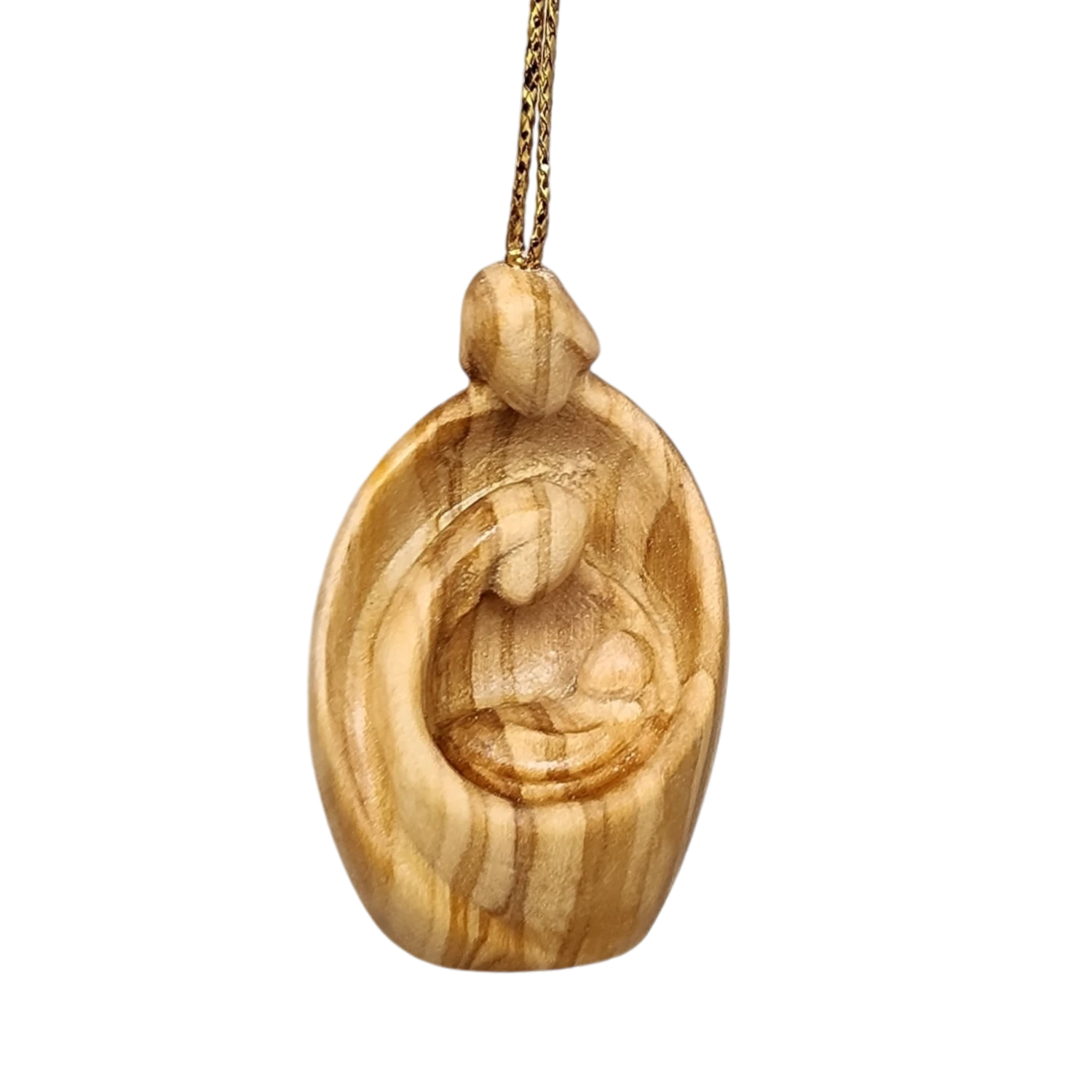 Modern Style Nativity Scene Ornament - Olive Wood - 2 Inch 1 Modern Style Nativity Scene Ornament - Olive Wood - 2 Inch
