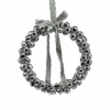 Decoris Silver Bell Wreath Ornament - 10 Inch