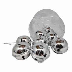 Jingle Bells (8 Pack) - 50mm - Silver -Toy Series Store fbpvdzns13ywaviggukr