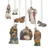 Hanging Ornament Nativity - 8 Piece Set