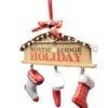 Kurt Adler Rustic Sign Ornament - Lodge Holiday