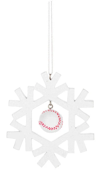 Sports Snowflake Ornament - Baseball 1 Sports Snowflake Ornament - Baseball