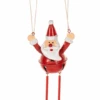 Santa Parachuting Ornament