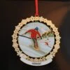 Skiing The Slopes Collectible Brass Ornament
