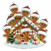 Gingerbread House Family Of 8 - Ornament
