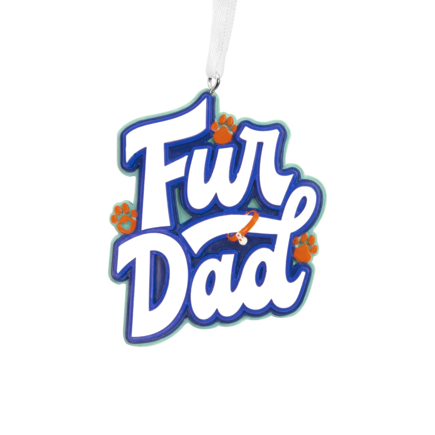 Fur Dad Word Art Hallmark Ornament 1 Fur Dad Word Art Hallmark Ornament