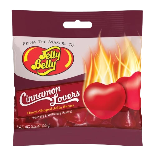 Cinnamon Lovers Heart-Shaped Jelly Beans 3.5 Oz Grab & Go Bag 1 Cinnamon Lovers Heart-Shaped Jelly Beans 3.5 Oz Grab & Go Bag
