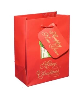 Traditional Lettering Gift Bag - Merry Christmas Red Large -Toy Series Store hkz0vjjmvjursoddhati