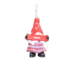 Personalized Gnome Ornament (Letters R-Z) - Ruby