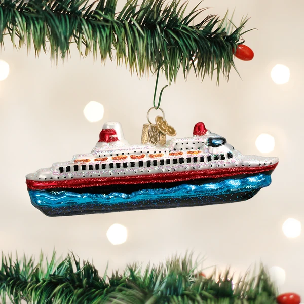 Cruise Ship Glass Ornament 3 Cruise Ship Glass Ornament - Image 3
