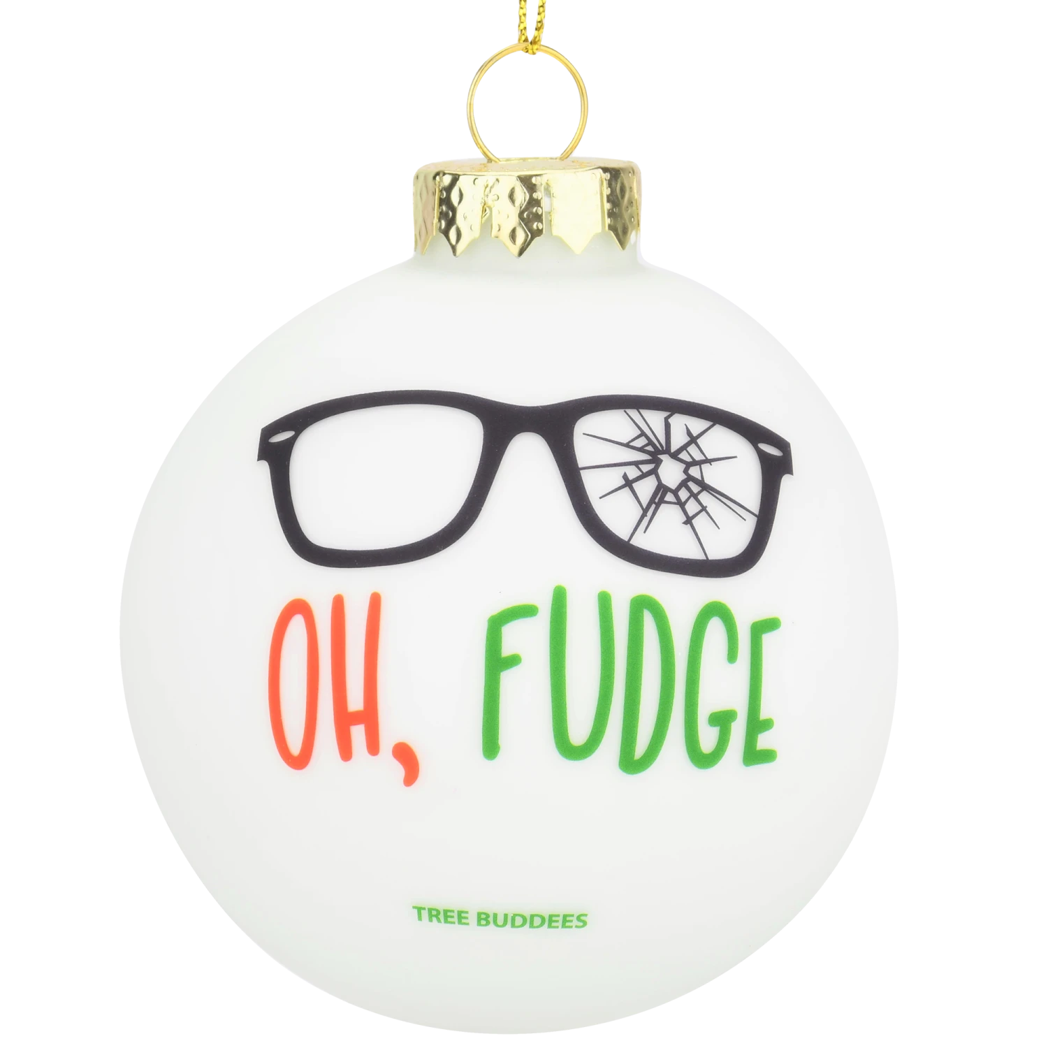Oh Fudge Funny Glass Christmas Ornament 1 Oh Fudge Funny Glass Christmas Ornament