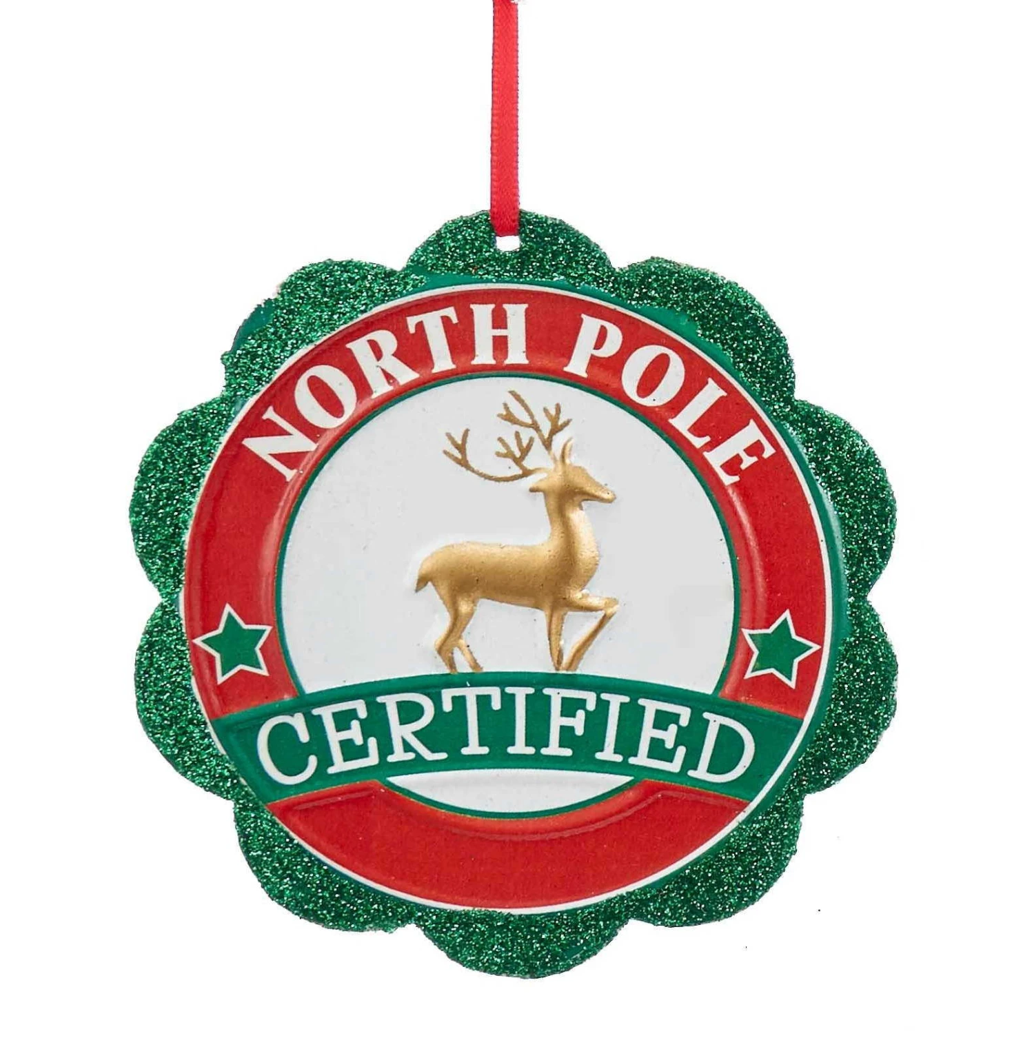Kurt Adler Santa Seal Of Approval Ornament - North Pole Certified 1 Kurt Adler Santa Seal Of Approval Ornament - North Pole Certified