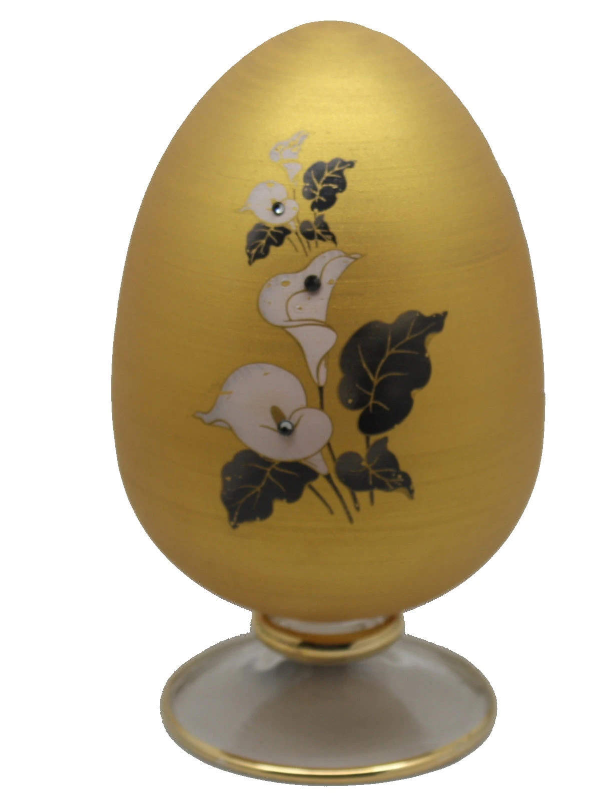 Glass Egg With Floral Design 1 Glass Egg With Floral Design