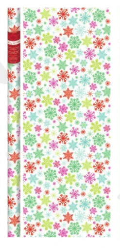 Premium Holiday Roll Wrap - 80 Square Feet - Contemporary Flakes