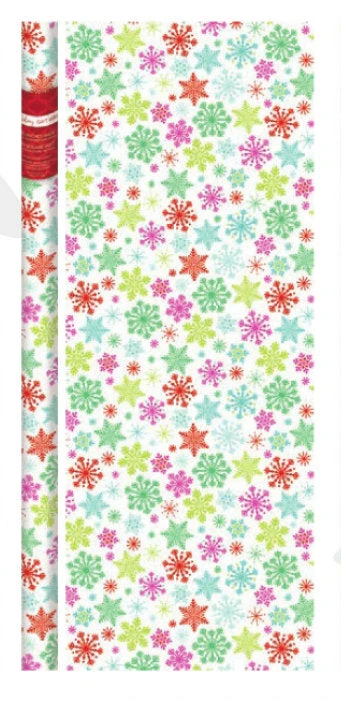 Premium Holiday Roll Wrap - 80 Square Feet - Contemporary Flakes 1 Premium Holiday Roll Wrap - 80 Square Feet - Contemporary Flakes