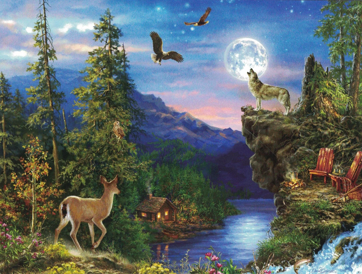 Birthday Card - Wildlife In The Evening 1 Birthday Card - Wildlife In The Evening