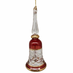 Gold Cut Etched Bell - Red