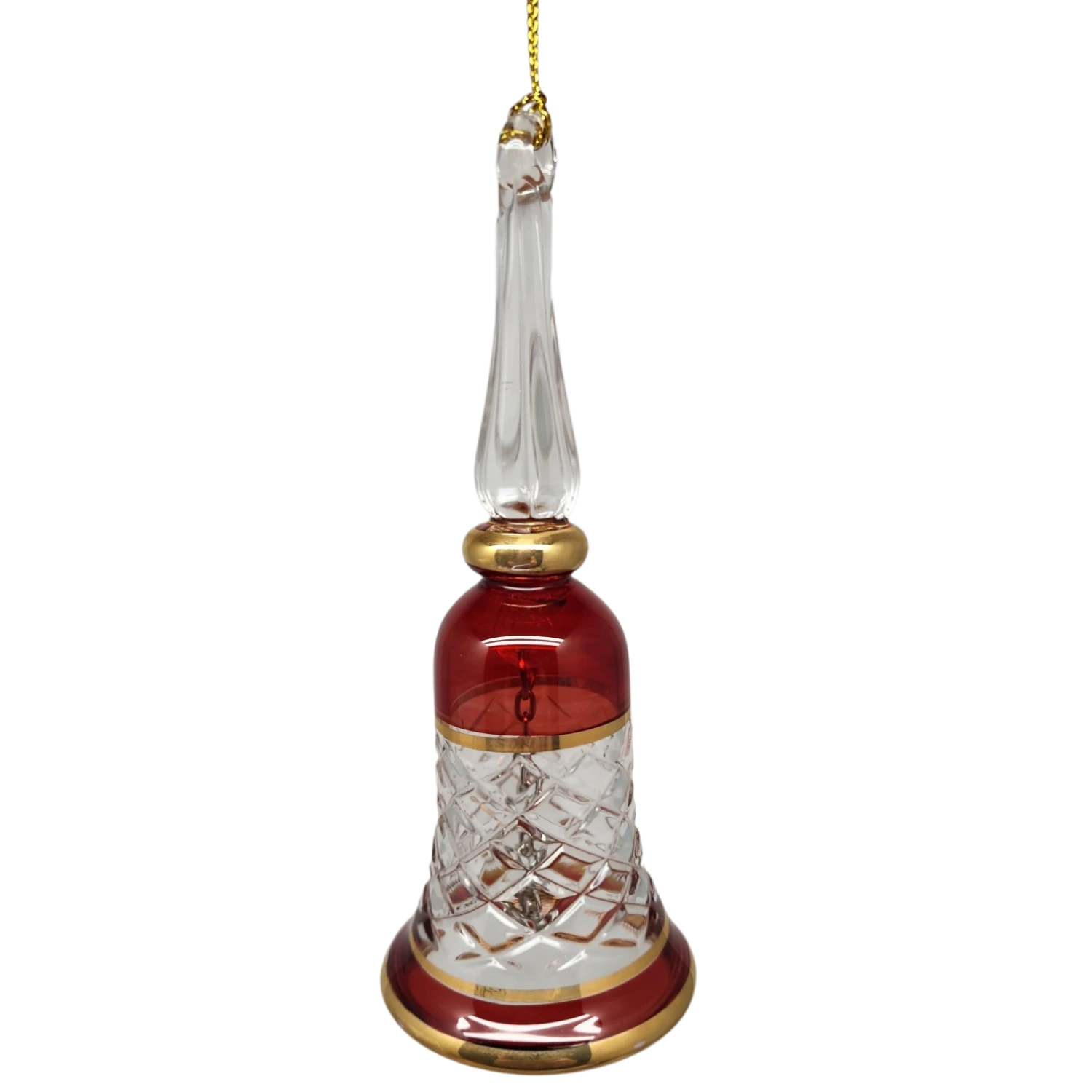 Gold Cut Etched Bell - Red 1 Gold Cut Etched Bell - Red