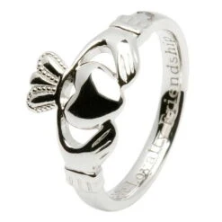 Ladies Claddagh Comfort Fit Silver Ring - Size