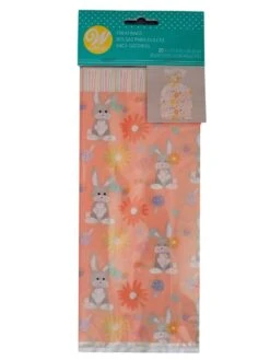 Wilton Bunny Flower Standard Treat Bag 20 Count