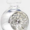 Wine Crystal Eye Stopper - Silver